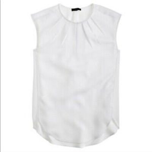 J. Crew Honeycomb Cocoon Top in Polished White